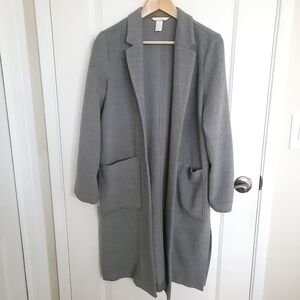 H&M Long Gray Coat Size 6